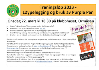 Kurs løypelegging - bruk av Purple Pen